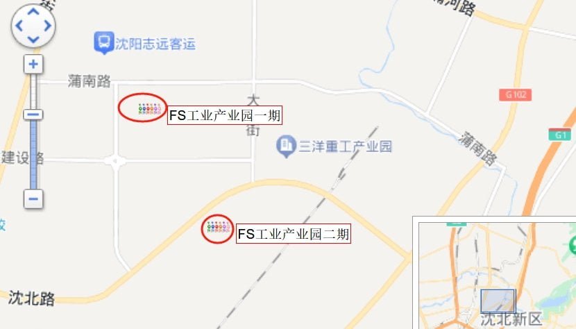 location on the map
